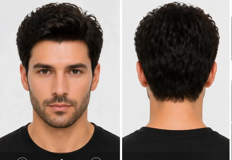 High‑quality men’s wigs with