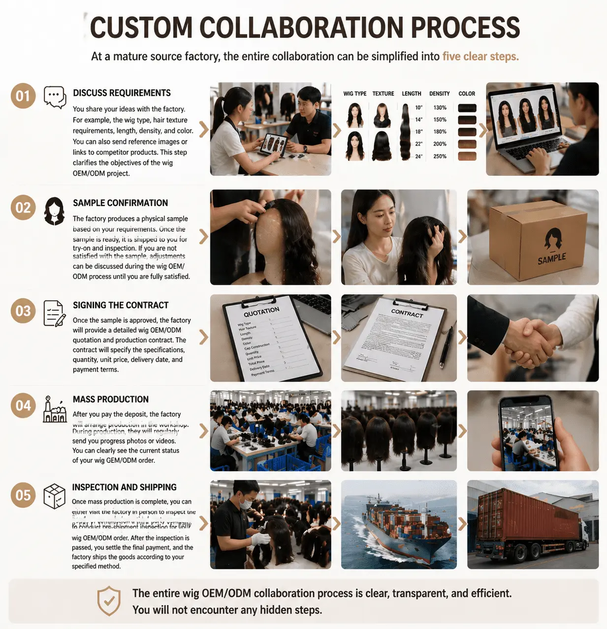 Wigs OEM & ODM Core Customization Service Scope