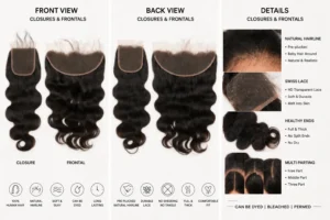 Chinese Manufacturer Lace Closures and Frontals High Quality
