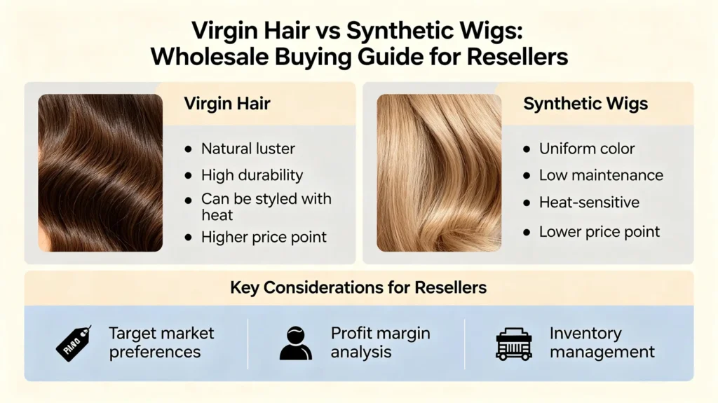 Virgin Hair vs Synthetic Wigs: Wholesale Buying Guide