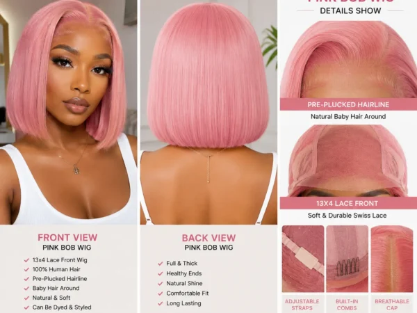 Pink Bob Wig