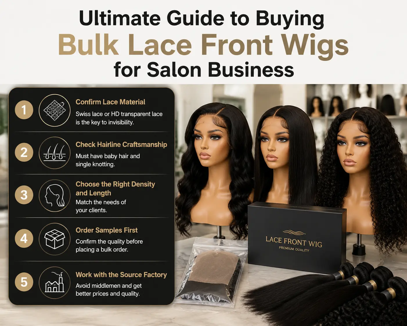 Ultimate Guide to Buying Bulk Lace Front Wigs for Salon businesses