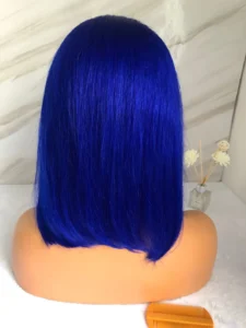 2026 Trendy Bright Blue Bob Wigs, Face‑Flattering Heat‑Resistant Fiber Bob Style