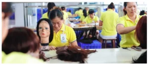 Dejun high-quality wholesale mens wigs Manufacturers, factory production line of men's wigs, professional wig manufacturing workshop