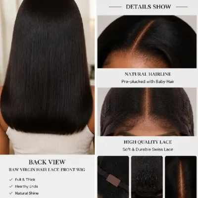 Raw Virgin Hair Lace Front Wigs Wholesale Raw Virgin Hair Lace-Front Wigs: Natural Hairline, Comfortable, Daily Wear, Human Hair Wigs