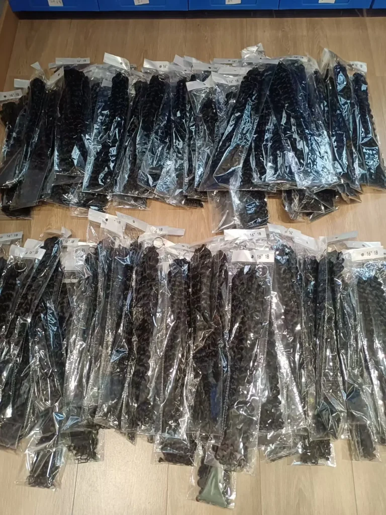Factory bulk stock Wholesale Human Hair Wigs packaged separately, large quantity human hair extensions for wholesale buyers