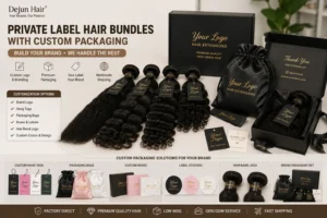 Private label hair bundles with custom packaging for wholesale hair brands