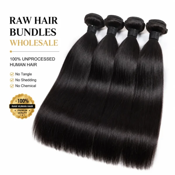Raw Hair Bundles Wholesale – 100% Unprocessed Human Hair in Bulk