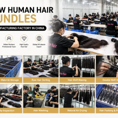 Raw human hair bundles manufacturing factory in China for wholesale buyers