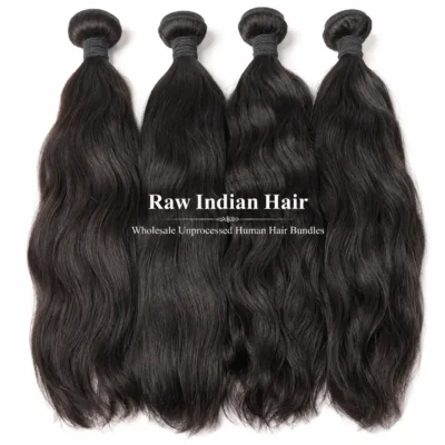 Raw Indian hair wholesale unprocessed human hair bundles for hair vendors and salons