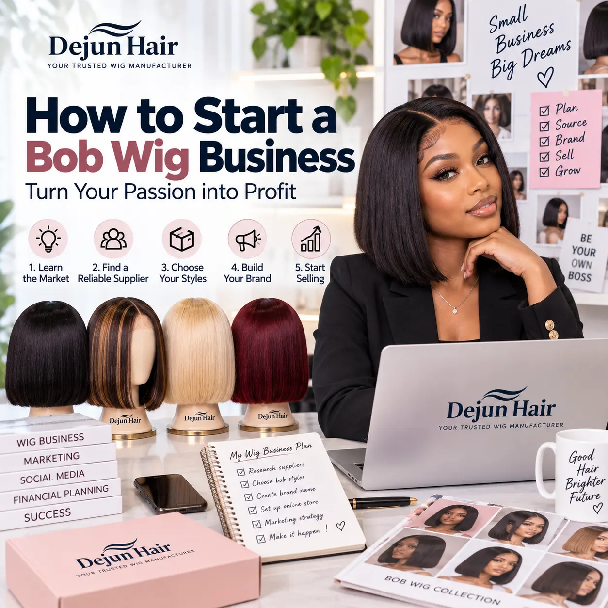 How to start a bob wig business with wholesale wigs and private label services