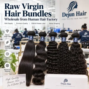 Raw virgin hair bundles wholesale from human hair factory